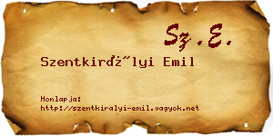 Szentkirályi Emil névjegykártya