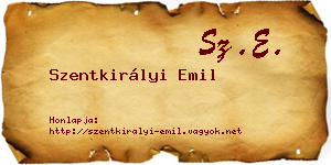 Szentkirályi Emil névjegykártya